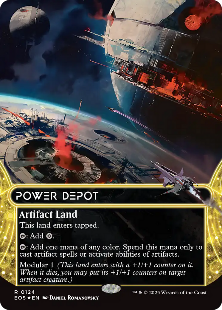 Power Depot (0124) (Borderless) (Galaxy Foil) [Edge of Eternities: Stellar Sights]