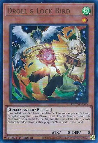 Droll & Lock Bird (Alternate Art) (UR) [RA02-EN006] Ultra Rare