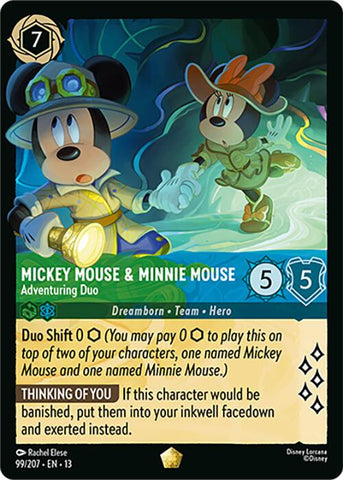 Mickey Mouse & Minnie Mouse - Adventuring Duo (99/207) [Attack of the Vine!]