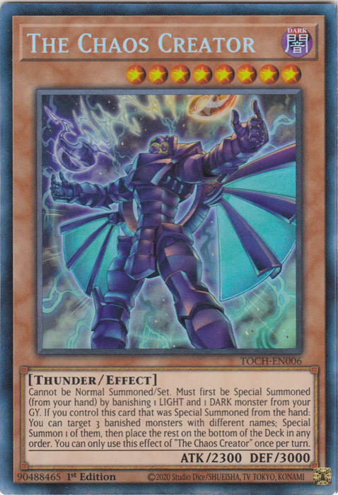 yugioh card game creator The Chaos Creator [TOCH-EN006] Collector's Rare